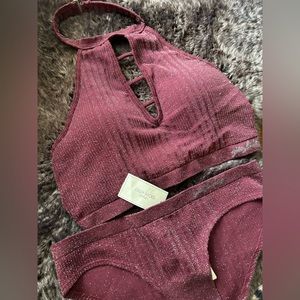 Sparkly GILLY HICKS bralette/panty set *BRAND NEW W/ TAGS* Bra M/L Panties XS/S